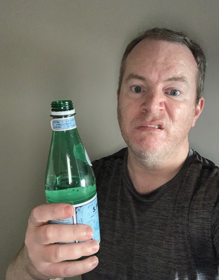 If you open a bottle of sparkling water and then leave it, it goes flat